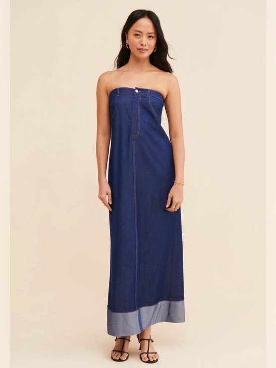 Mare Mare Dresses & Skirts - Mare Mare Anthropologie Strapless Denim Skirt Dress